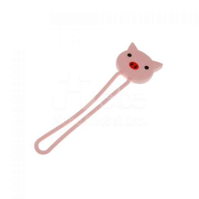 粉紅豬耳機捲線器 