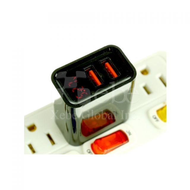 客製雙孔USB充電器 電壓電流顯示充電器客製 