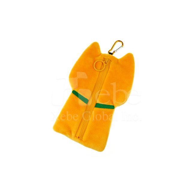 客製造型絨布收納包 橘貓信差造型袋
