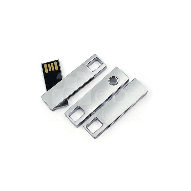 銀白金屬光澤USB隨身碟