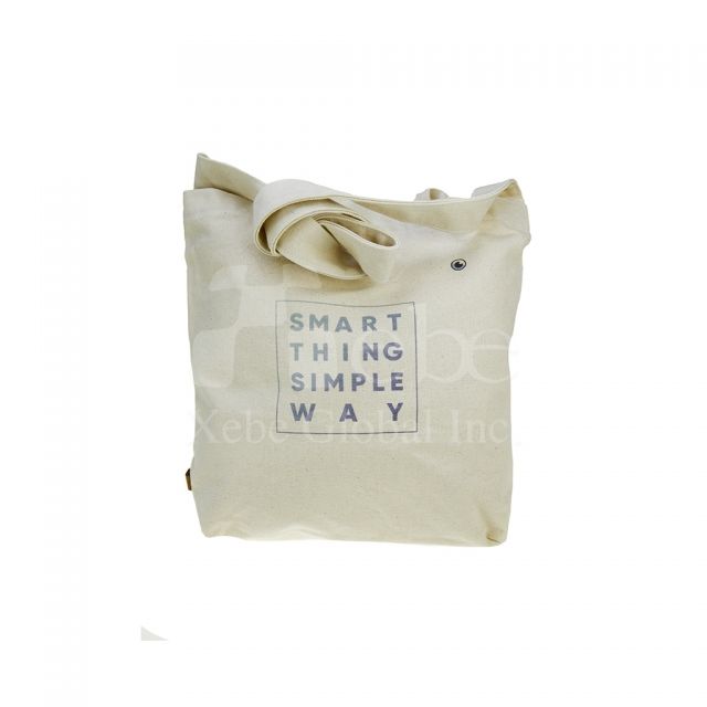 簡約白帆布袋客製LOGO環保購物袋