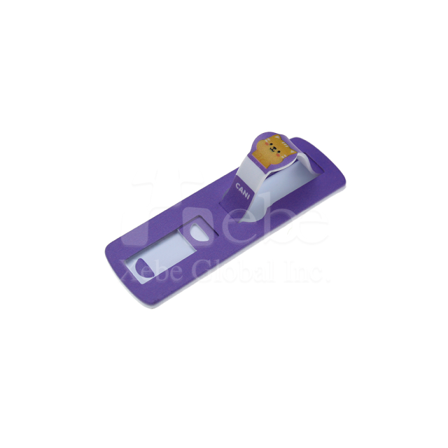 紫色熊熊背貼式客製化手機指環支架