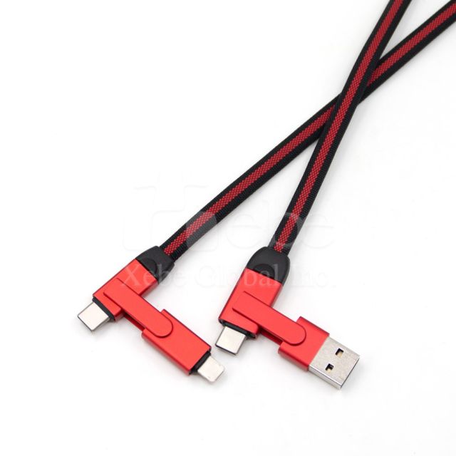 紅色多功能客製化USB充電線