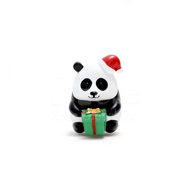 聖誕熊貓客製化造型磁鐵