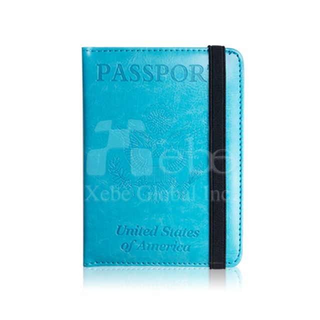 亮眼藍客製化護照夾