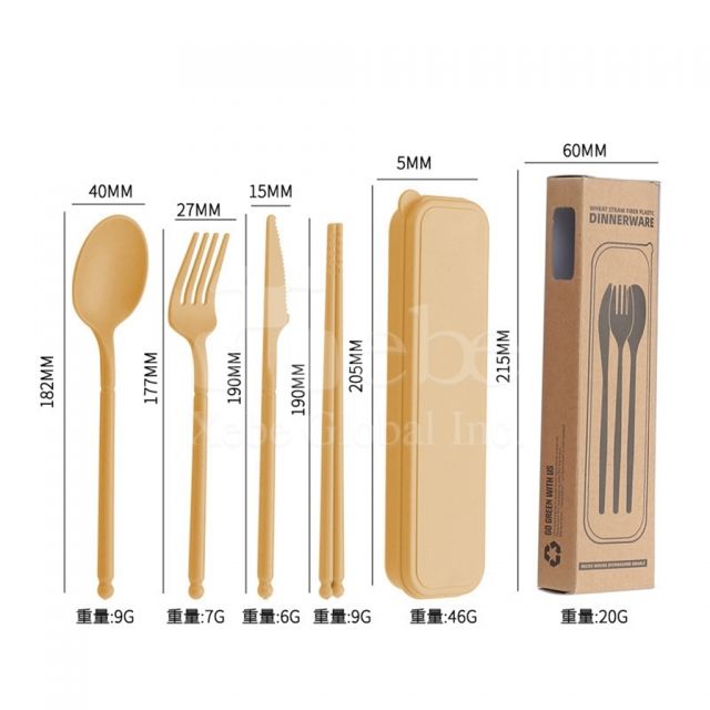 小麥製作環保餐具組