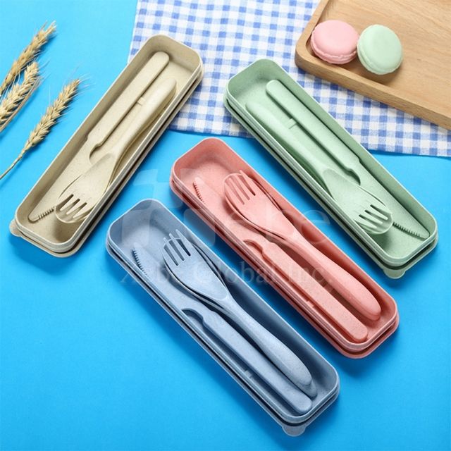 客製化小麥環保餐具三件組