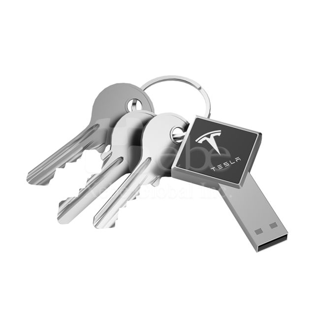 客製銀色發光經典USB