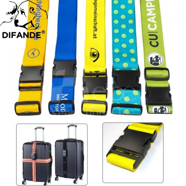 亮黃色客製化行李束帶
