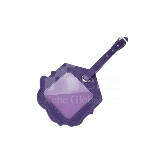 紫色星球客製化皮革行李吊牌