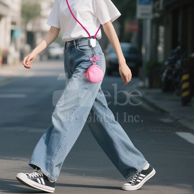 綠色充電線手機掛繩多合一 