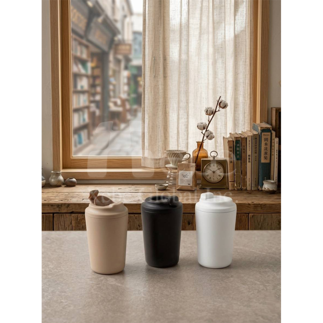 客製化品牌Logo黑色保溫杯
