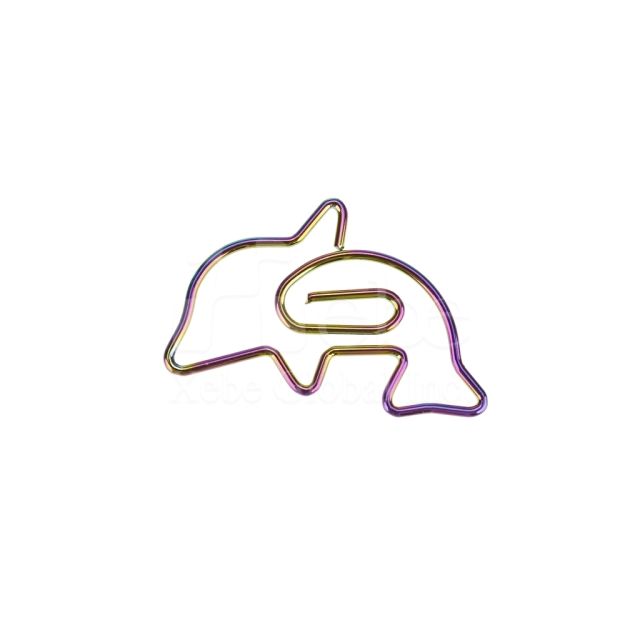 彩色海豚形狀迴紋針