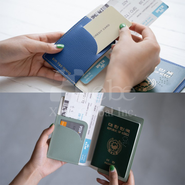 簡約皮革護照套製作 旅行護照夾