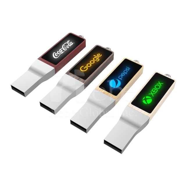 LED發光木頭隨身碟 木質USB