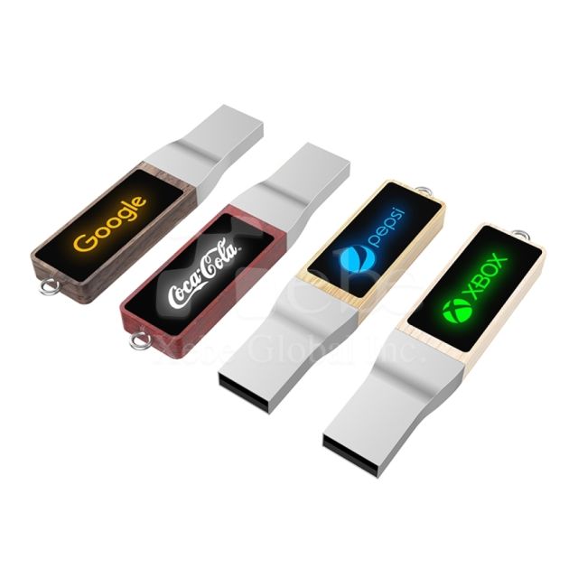 LED發光木頭隨身碟 木質USB
