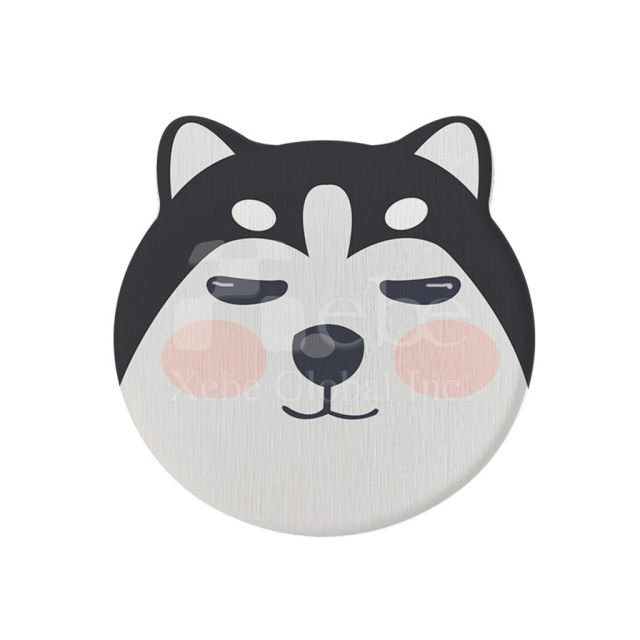 哈士奇造型杯墊 小狗吸水杯墊